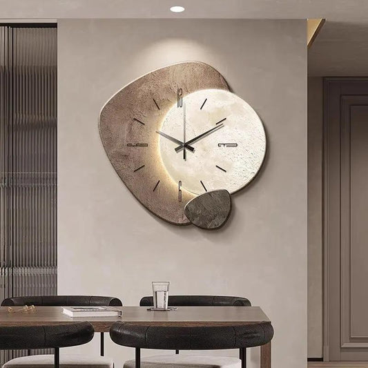 Stylish wall clock with artistic UV design for kitchen and dining room
