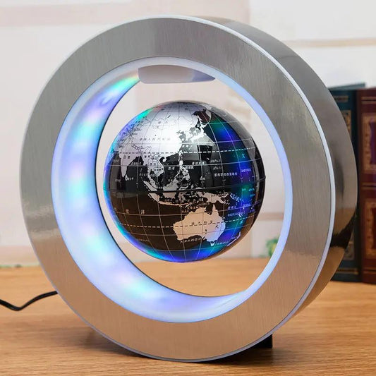 Anti-gravity magnetic levitation world map globe with LED lights