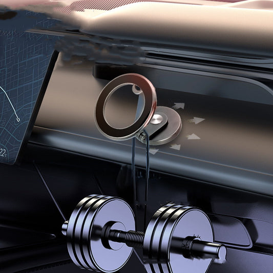 Strong magnetic phone mount for car dashboard in space silver