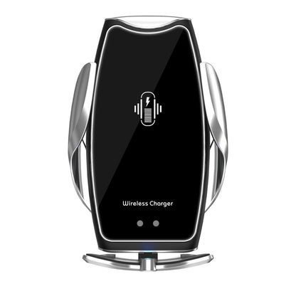 Air vent wireless charging phone holder showing secure magnetic grip