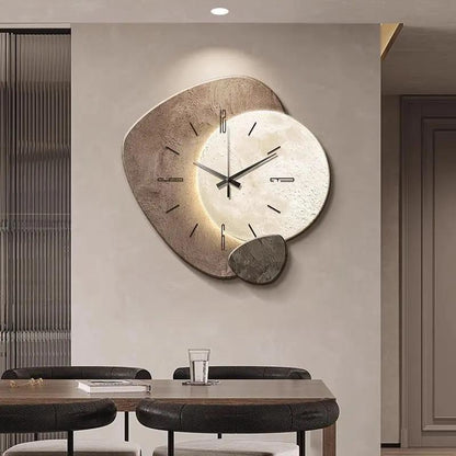 Stylish wall clock with artistic UV design for kitchen and dining room