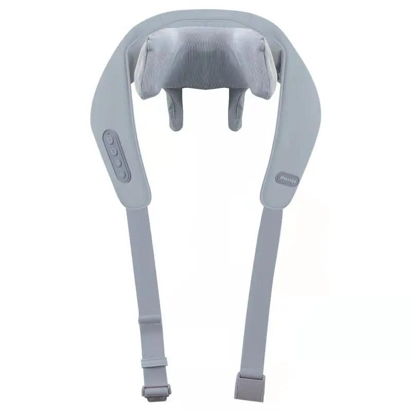 Back and waist massager with elastic fabric for comfort