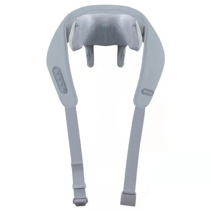 Back and waist massager with elastic fabric for comfort