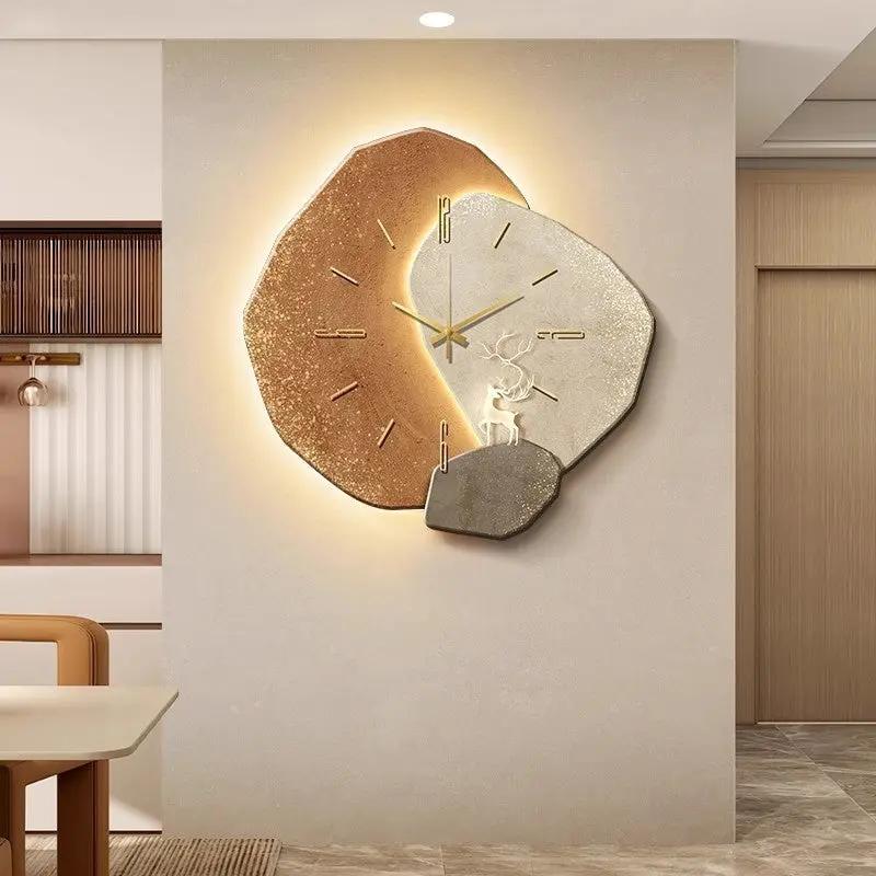 Decorative restaurant wall clock with car body sheet frame
