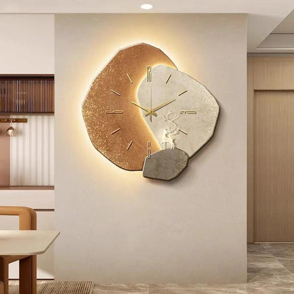 Decorative restaurant wall clock with car body sheet frame
