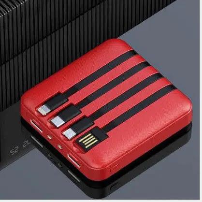 Mirror power bank available in black red and blue colours