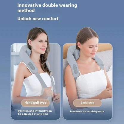 Rechargeable neck massager showing USB charging port