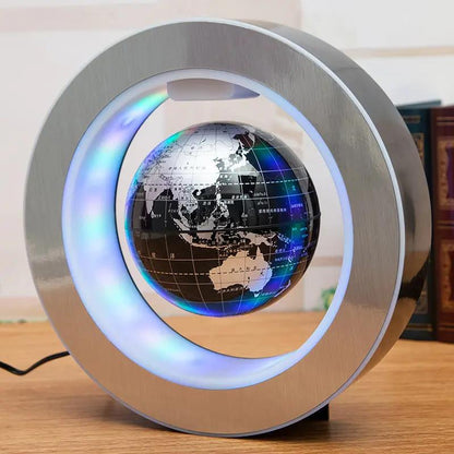 Anti-gravity magnetic levitation world map globe with LED lights