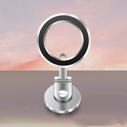 Magnetic phone holder for car showing secure grip and rotation feature