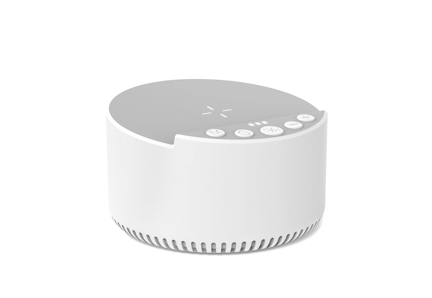 Multi-function wireless charging Bluetooth speaker in white
