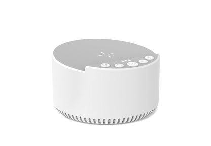 Multi-function wireless charging Bluetooth speaker in white