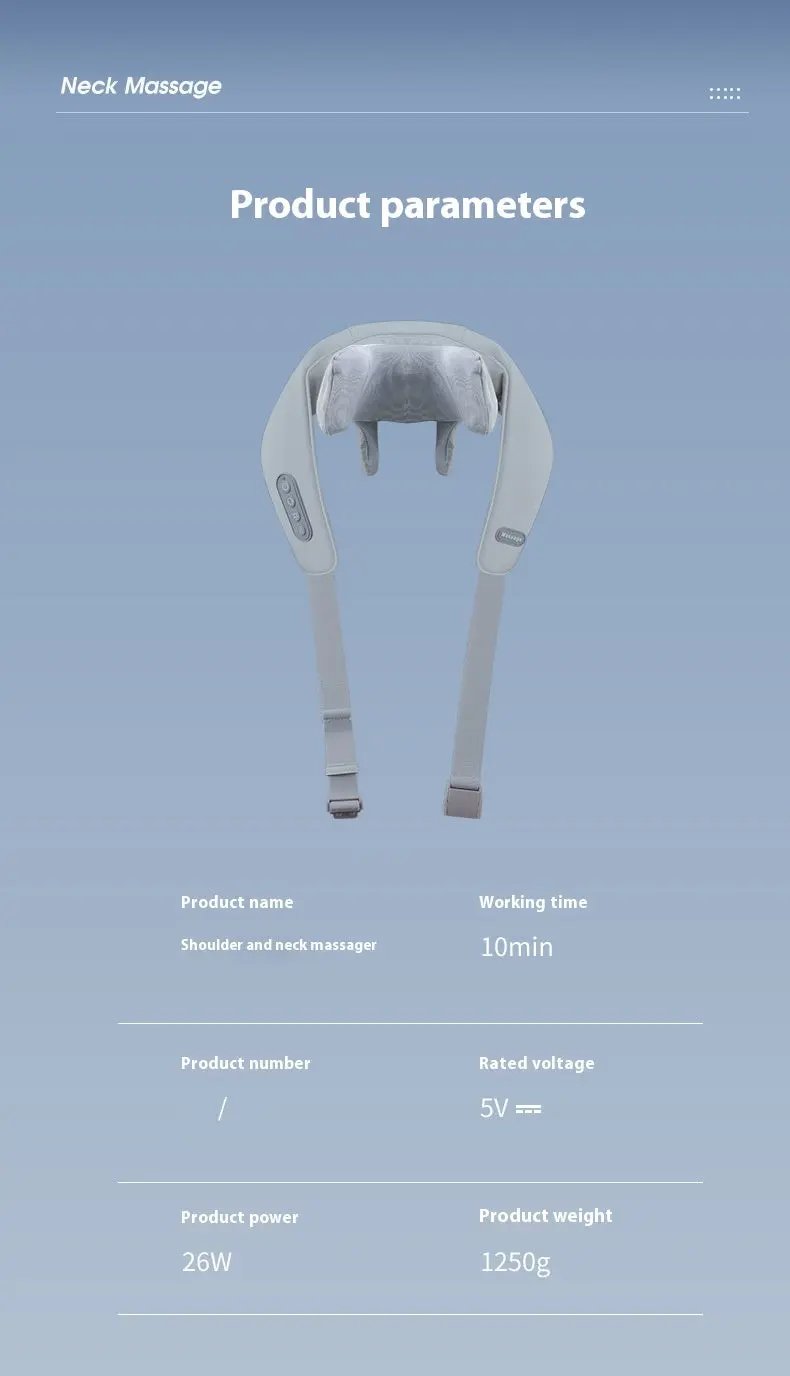 Multifunctional massage instrument for neck back and shoulders