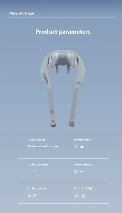 Multifunctional massage instrument for neck back and shoulders