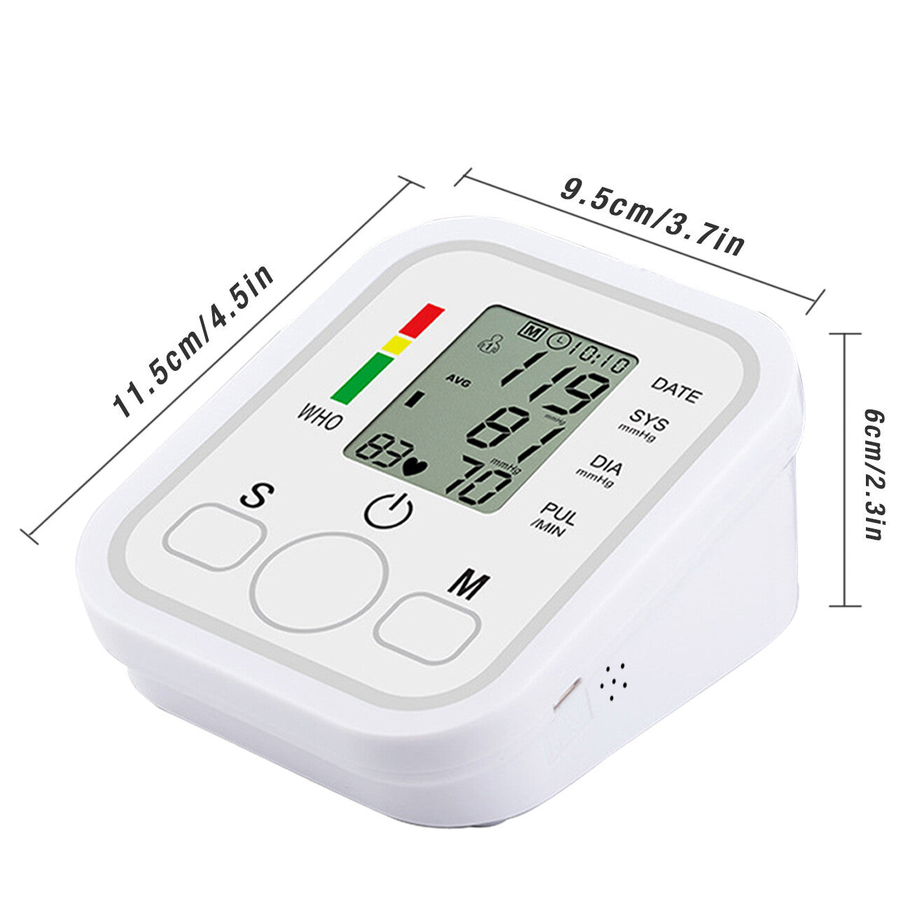 Voice talking blood pressure machine with memory for 2 users